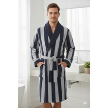 Özdilek Deep Blue Şalyaka Kadife Bornoz L Beden