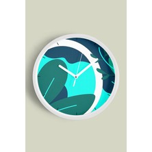 JHAAR Modern Tasarım Duvar Saati - 25cm - Önü Camlı Beyaz Kasa