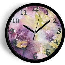 JHAAR Soyut Tasarım Modern Duvar Saati - 25cm - Önü Camlı Siyah Kasa