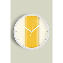 JHAAR Modern Duvar Saati - 25cm - Önü Camlı Beyaz Kasa
