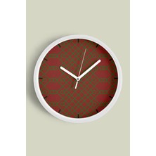 JHAAR Modern Tasarım Duvar Saati - 25cm - Önü Camlı Beyaz Kasa