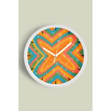 JHAAR Modern Duvar Saati - 25CM - Önü Camlı Beyaz Kasa - Sessiz Mekanizma