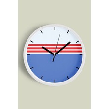 JHAAR Modern Tasarım Duvar Saati - 25cm - Önü Camlı Beyaz Kasa