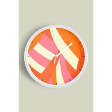 JHAAR Modern Tasarım Duvar Saati - 25cm - Önü Camlı Beyaz Kasa