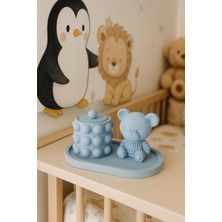 Sisay Home Mavi Ayıcık Figürlü 2’li Dekor Seti – Çocuk Odası Aksesuarı & Biblo