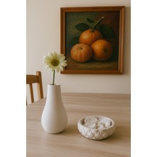 Sisay Home Şık Minimal Vazo ve Yapay Meyve Dilimli Kase - Mutfak Dekoru