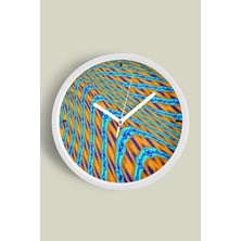 JHAAR Modern Duvar Saati - 25cm - Önü Camlı Beyaz Kasa