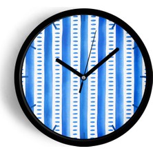 JHAAR Soyut - Bohem Temalı Modern Duvar Saati - 25cm - Önü Camlı Siyah Kasa