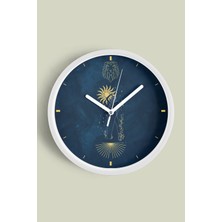JHAAR Aslan Burcu - Burçlar Modern Duvar Saati - 25cm - Önü Camlı Beyaz Kasa