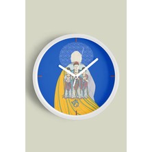 JHAAR Buda’nın Işığı Modern Duvar Saati - 25cm - Önü Camlı Beyaz Kasa