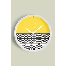 JHAAR Modern Tasarım Duvar Saati - 25cm - Önü Camlı Beyaz Kasa