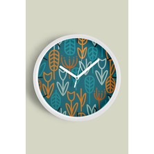 JHAAR Modern Tasarım Duvar Saati - 25cm - Önü Camlı Beyaz Kasa