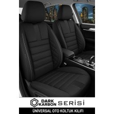 Kurra Store Mitsubishi Challenger (W) 3.0 I V6 24V (185 Hp) 1998 Trend Serisi Uyumlu Tay Tüyü Oto Koltuk Kılıfı Karbon Siyah