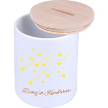 LIWOGY Kişiye Özel Yıldızlı Isim Baskılı Kumbara / Dekoratif Kumbara /kişiselleştirilebilir Hediye Seçeneği