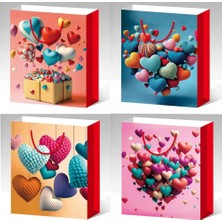 Moresun Buğz Küçük Boy Kalp Desenli Karton Çanta