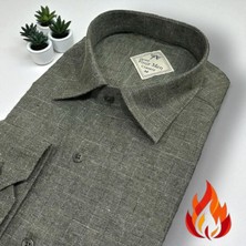 Eren Style Klasik %100 Cotton Uzun Kollu Terletmeyen Kışlık Flanel Tek Cepli Gömlek (Regular Kalıp)
