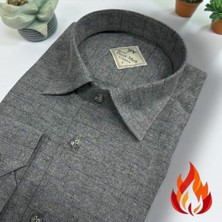 Eren Style Klasik %100 Cotton Uzun Kollu Terletmeyen Kışlık Flanel Tek Cepli Gömlek (Regular Kalıp)