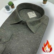 Eren Style Klasik %100 Cotton Uzun Kollu Terletmeyen Kışlık Flanel Tek Cepli Gömlek (Regular Kalıp)