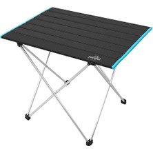 Leaf Shop Alüminyum, Katlanabilir Kamp ve Piknik Masası S Omuz Askılı Taşıma Çantalı (Mavi)