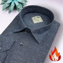 Eren Style Klasik %100 Cotton Uzun Kollu Terletmeyen Kışlık Flanel Tek Cepli Gömlek (Regular Kalıp)