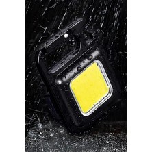 Leaf Shop Mini LED El Feneri Su Geçirmez Şarjlı El Feneri Taşınabilir Kamp Feneri Cep Anahtarlık