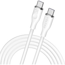 Leaf Shop C2036 Powerlink Moss 100W Type-C Şarj Kablosu 1.8m 5A- Beyaz