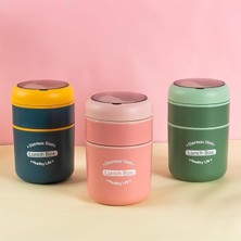 Leaf Shop 66720 Yemek Termosu Çelik Yemek Termosu Lunch Box Taşınabilir Yemek Kabı Termos 710ML - Sarı