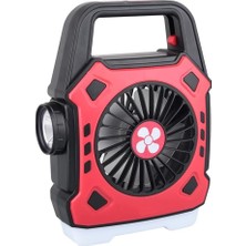 Leaf Shop Çok Fonksiyonlu Şarjlı Fanlı Kamp Lambası, Taşınabilir Işık, Kamp Yürüyüş Balıkçılık Acil Durum Deprem USB Şarj Edilebilir Vantilatör Fanlı Kamp Işığı