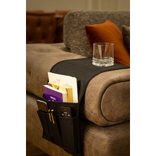 Leaf Shop Kumandalık Dergi Gazete Düzenleyici Koltuk Kenarı Örtü (Siyah)