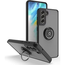 Leaf Shop Samsung Galaxy A35 ile Uyumlu Kılıf Thunder Hux Yüzüklü Kapak Şık ve Dekoratif Model Stand Olabilen 360° Dönebilen Yüzük Aparatı ve Kamera Korumalı Yükseltilmiş Thunder Hux Kapak