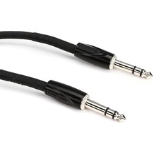 Leaf Shop Siyah Serisi Ara Bağlantı Kablosu, 1/4-Inç Trs - 1/4-Inç Trs, Dengeli, 3-Feet