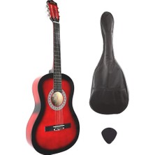 Leaf Shop CG-3802 Klasik Gitar 100CM (Kılıf + Pena) - Kırmızı