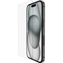 Leaf Shop Screenforce Invisiglass iPhone 16 Ekran Koruyucu, Çizilmeye Dayanıklı Darbe Koruması, Kabarcıksız Uygulama Için Konumlandırma Kabı, iPhone 16, iPhone 15/14 Pro Için Geri Dönüşümlü Camdan