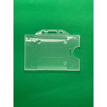 Leaf Shop Yaka Kartı Kılıfı Kart Koruyucu Şeffaf Yatay