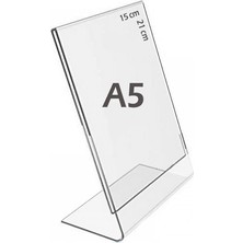 Leaf Shop L-Tipi Dikey Şeffaf Föylük Menü Fiyatlık Broşür Etiket Fotoğraflık Albüm Stand Sehpa