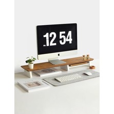 Leaf Shop Wood Monitör Yükseltici, Monitör Standı, Ahşap Ekran Yükseltici (Meşe)