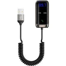 Leaf Shop Bluetooth Aux Araç Kiti Fm Transmitter USB Kablo Çıkış Oto Müzik Çalar Kiti 2cihaz Bağlantılı