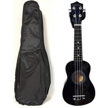 Leaf Shop Ukulele Siyah Soprano + Kılıf + Pena