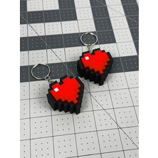 Noctabir Minecraft Kalp Anahtar Tıklayıcı Anahtarlık