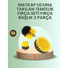 Banyo ve Mutfak Için Matkap Ucu Temizlik Fırçası 3’lü Set