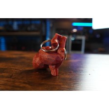 Noctabir Düşük Poli Kalp Anahtarlık Veya Kolye