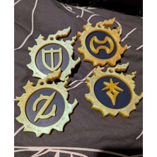 Noctabir Final Fantasy Xıv Tank Jetonları/anahtarlıklar (Silahkıran, Paladin, Savaşçı, Kara Şövalye)