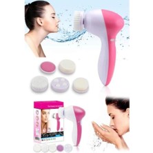 VeraGlobe Buğz 5 In 1 Pilli Yüz Temizleme,masaj ve Peeling Fırça Seti