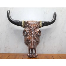 MiraLive Ahşap Duvara Asmalı Bufalo Kafası