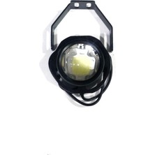 Monero MOTOSİKLET SİS FARI (1ADET) KÖŞELİ SİYAH KARTAL GÖZÜ LED 68MM