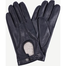 Yargıcı Örgü Saraç Detaylı Deri Eldiven