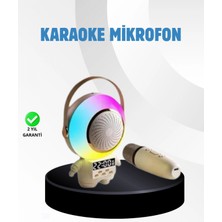 MiraLive Renkli Işıklı Astronot Mini Bluetooth Speaker ve Karaoke Mikrofon