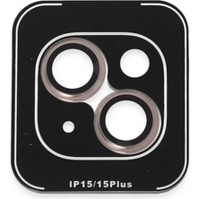 Eco Port Joko Iphone 15 Pvd Metal Kamera Lens - Pembe