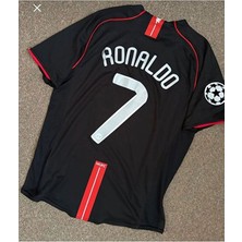 BySportakus Moskova 2008 Şampiyonlar Ligi Finali Ronaldo Nostalji Forması (Black) ZP00