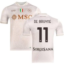 BySportakus Napoli 2025/26 Yeni Sezon Kevın De Bruyne Deplasman Forması (Whitegold)